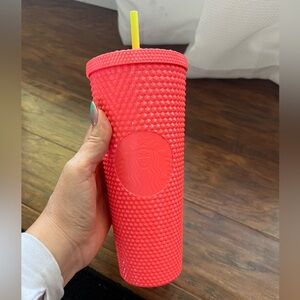 Light pink studded large Starbucks cup